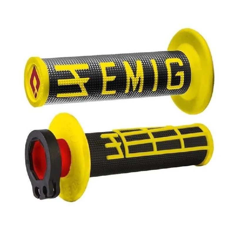 ODI MX V2 EMIG LOCK ON GRIP 2st/4st- YELLOW/ BLACK