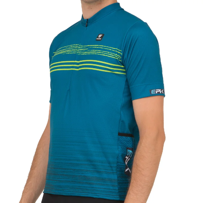 Bicycle riding clothing for casual riders-Maglia Pissei E-Pik - Blu