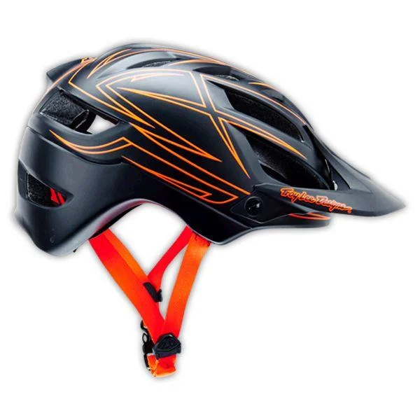 bicycle helmets for stylish men-Troy Lee Designs A1 MTB Helmet - Pinstripe - Red