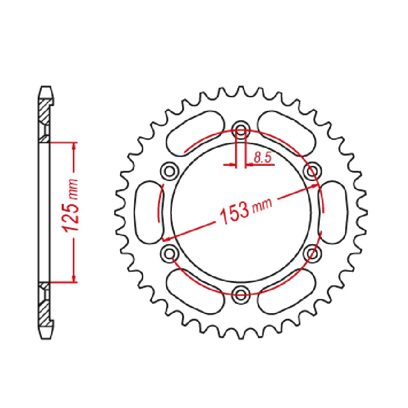 MTX 1258 Steel Rear Sprocket #428 (52T) (11-KRH-52)