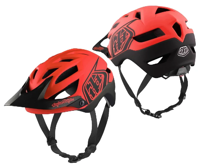 bicycle helmets with classic look-Troy Lee Designs A1 MIPS MTB Helmet - Classic - Orange-Gray