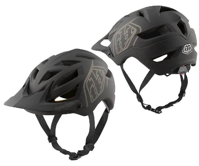 bicycle helmets for tough terrain-Troy Lee Designs A1 MIPS MTB Helmet - Classic - Black