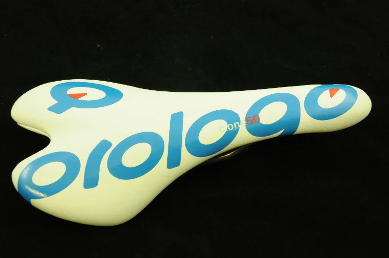 PROLOGO C.ONE 50 CARBON SADDLE WHITE BLUE TITANIUM RAILS ULTRA LIGHT SALE 68% OF