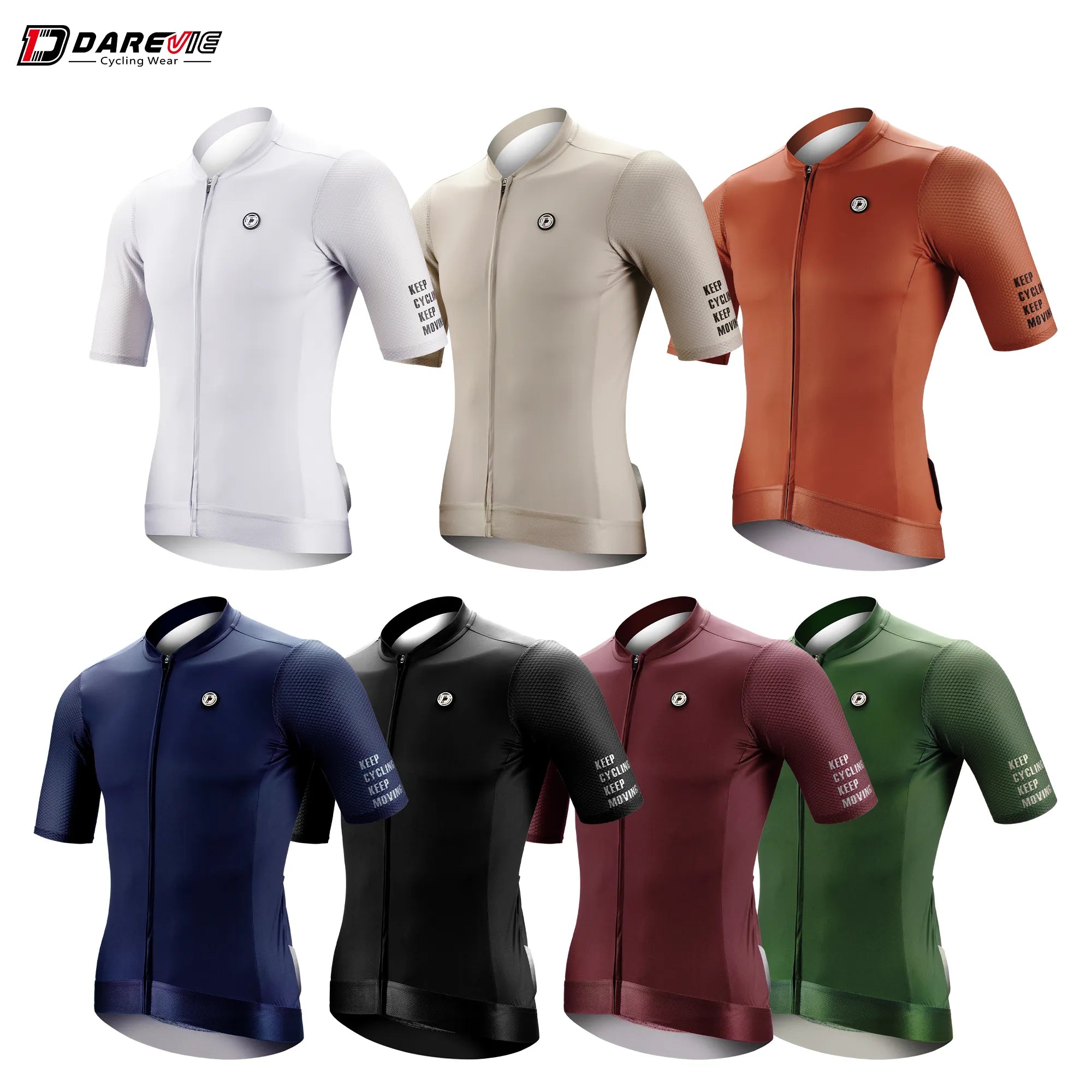 Bicycle riding clothing with heating elements-DAREVIE Cycling Jersey SPF 50+ Men Women Cycling Jersey 2023 Fashion Bike Jersey Pro Team High Quality Cycling Shirt MTB Road