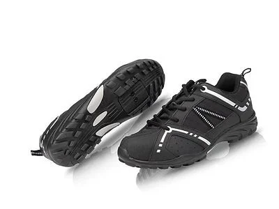 Bicycle riding clothing with stability aid-RALEIGH XLC ROAD TOURING CYCLE BIKE SHOES BLACK FLAT OR CLEATS SIZE 41 UK 7