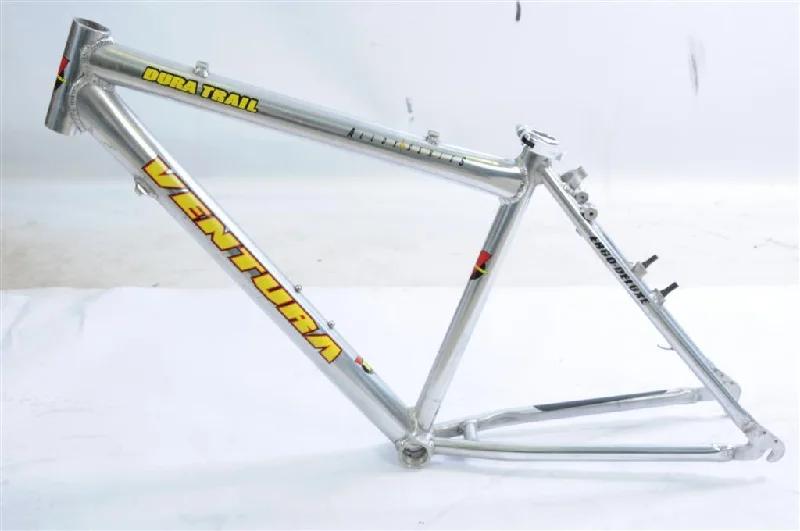 MENS POLISHED ALUMINIUM MOUNTAIN BIKE FRAME 17.5" VENTURA DURA TRAIL 26" WHEEL N