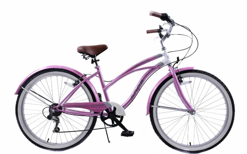 19” FRAME LADIES AMERICAN USA CALIFORNIAN STYLE BEACH CRUISER BIKE 6 SPEED CYCLE