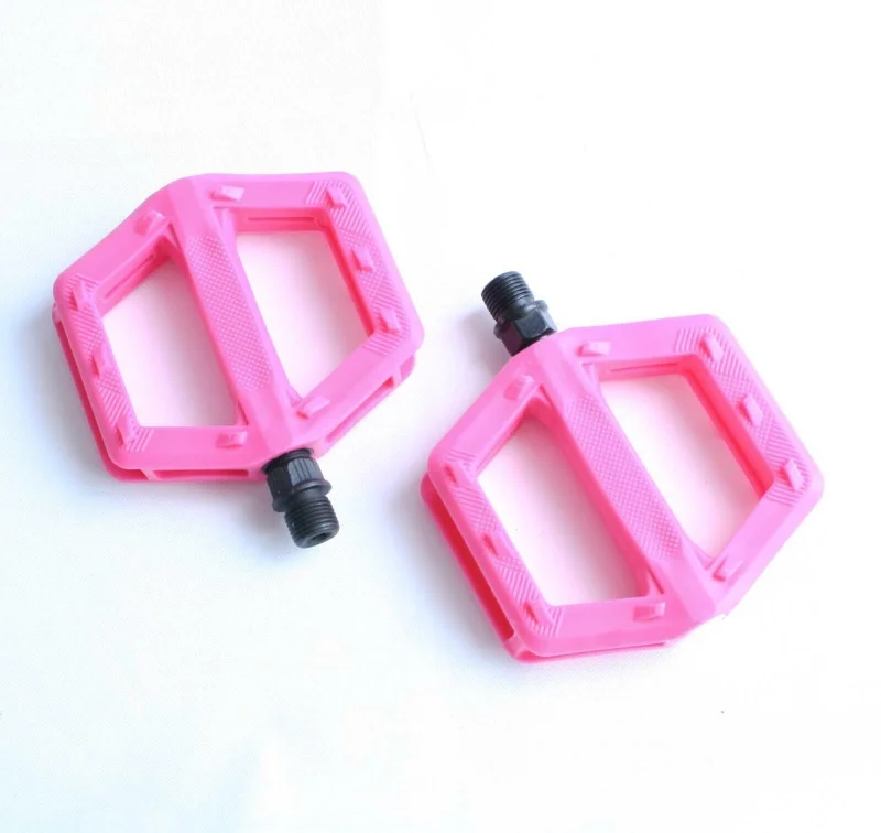 Bicycle frame protector wrap-Adults Bicycle Pink Pair 9/16" Large Bike Pedals (100mm X 95mm)