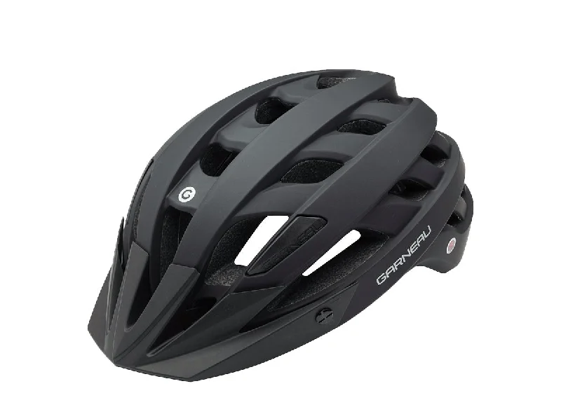 bicycle helmets with pop-off visor-Louis Garneau Loam MTB Helmet - Black