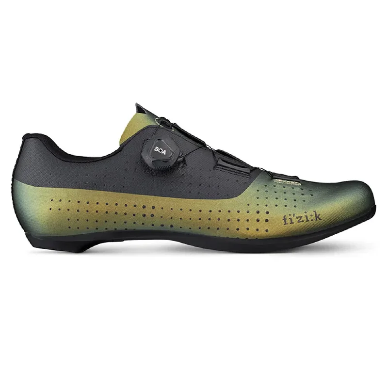 Bicycle riding clothing for outdoor rides-Scarpe Fizik Tempo R4 Overcurve Iridescent - Nero verde