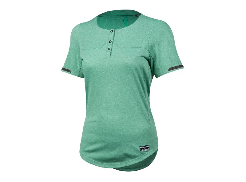 Bicycle riding clothing rough textures-Pearl Izumi Versa Short Sleeve Henley Jersey - Womens - Green Spruce