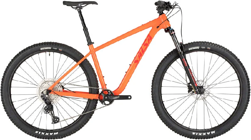 bicycle downtube protector-Salsa Rangefinder Deore 11 29 Bike - 29" Aluminum Orange X-Large