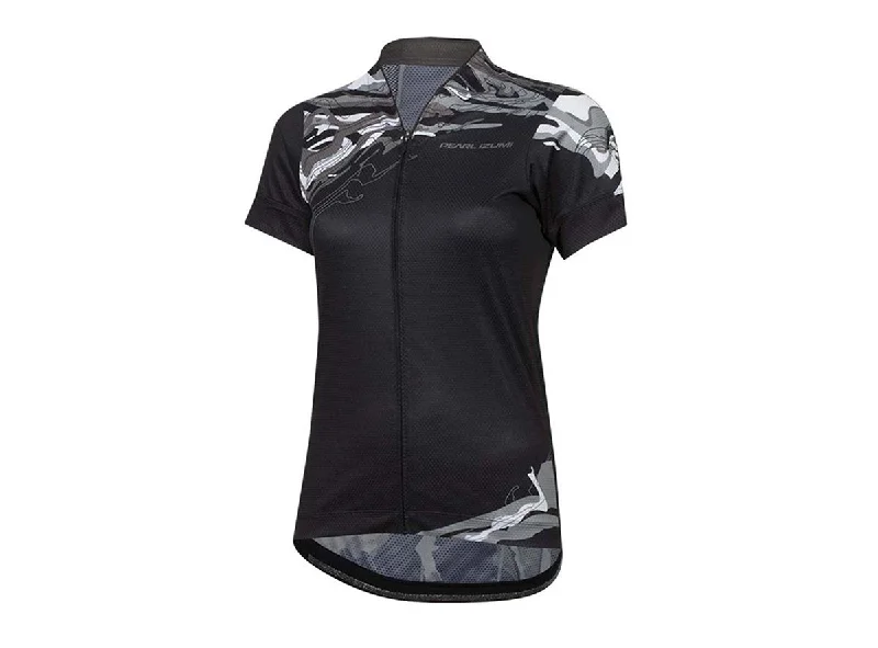 Bicycle riding clothing with phone pockets-Pearl Izumi LTD Short Sleeve MTB Jersey - Womens - Black-Smoked-Pearl Phyllite