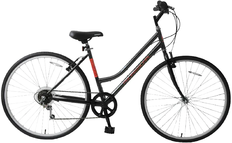 Ladies Womens Bike Bargain Hybrid Avenue 700c Wheel Trekking Bike 18" Frame 6 Speed Black