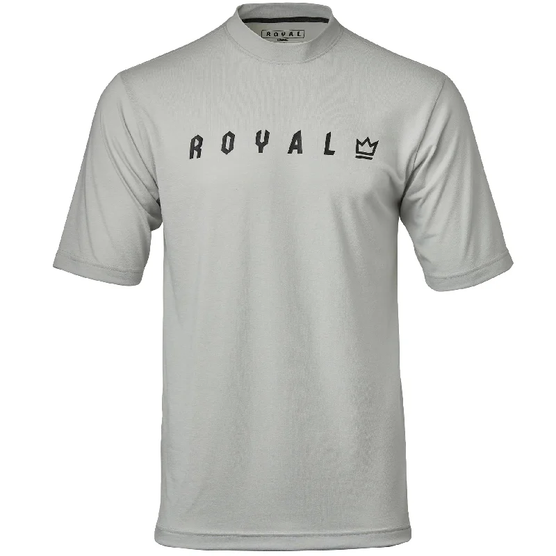 Bicycle riding clothing for racing-Royal Core Short Sleeve MTB Jersey - Micro - Gray Heather - 2022