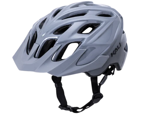 bicycle helmets with strong shell-Kali Protectives Chakra Solo MTB Helmet - Solid Titanium