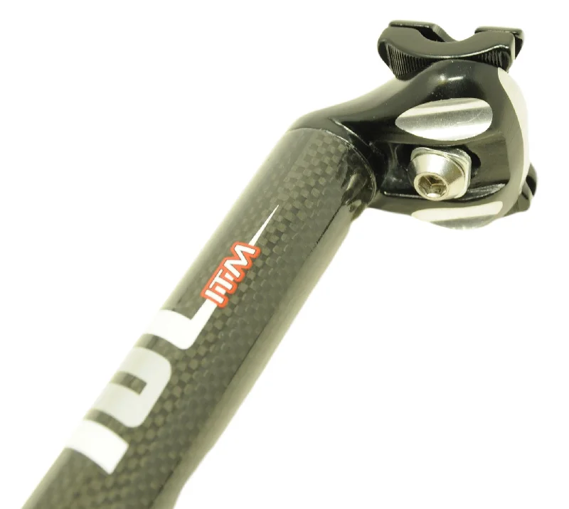 ITM 101 CARBON SEAT POST 27.2mm x 350mm LIGHT SADDLE PIN 274grams