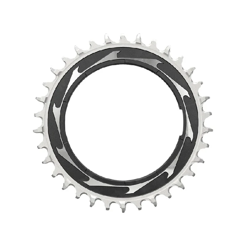 Bike chain master link-SRAM XX SL Eagle T-Type Thread Mount Chainring - 34t 12-Speed Thread Mount  For XX SL PM Spider 0mm Offset Aluminum BLK/Silver