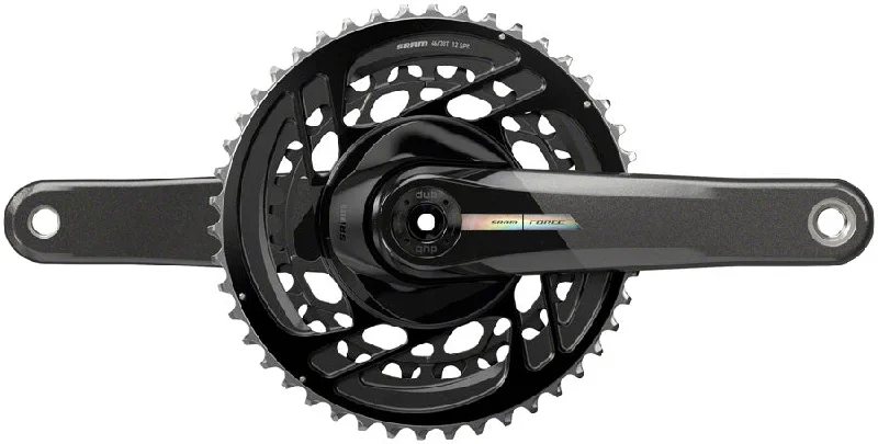 Bicycle crank arm cap-SRAM Force Crankset - 172.5mm 2x 12-Speed 46/33t Direct Mount DUB Spindle Interface Iridescent Gray D2