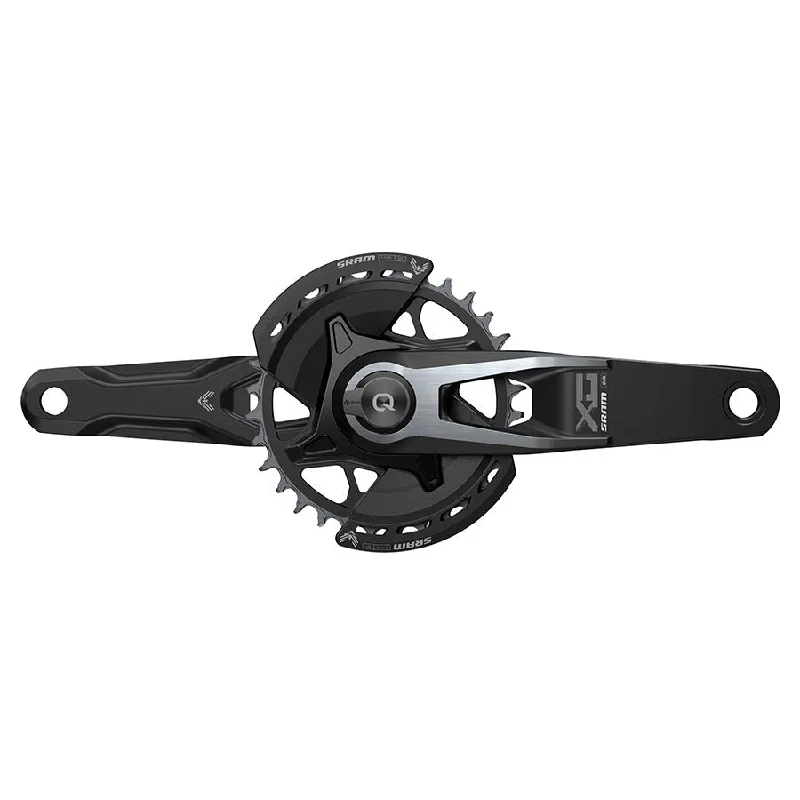 Bike saddlebag mount-SRAM X0 Eagle T-Type AXS Power Meter Wide Crankset - 170mm 12-Speed 32t Chainring Direct Mount 2-Guards PM DUB Spindle BLK