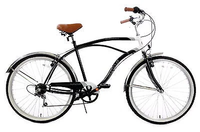 SNOB AMERICA USA STYLE BEACH CRUISER MENS 6 SPD CALIFORNIA STYLE 19" FRAME D3612