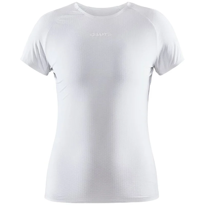 Bicycle riding clothing for desert rides-Maglia intima donna Craft Pro Dry Nanoweight SS - Bianco