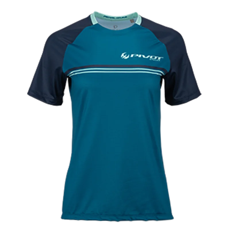 Bicycle riding clothing gradient effects-Pivot Peahi Short Sleeve MTB Jersey - Womens - Blue