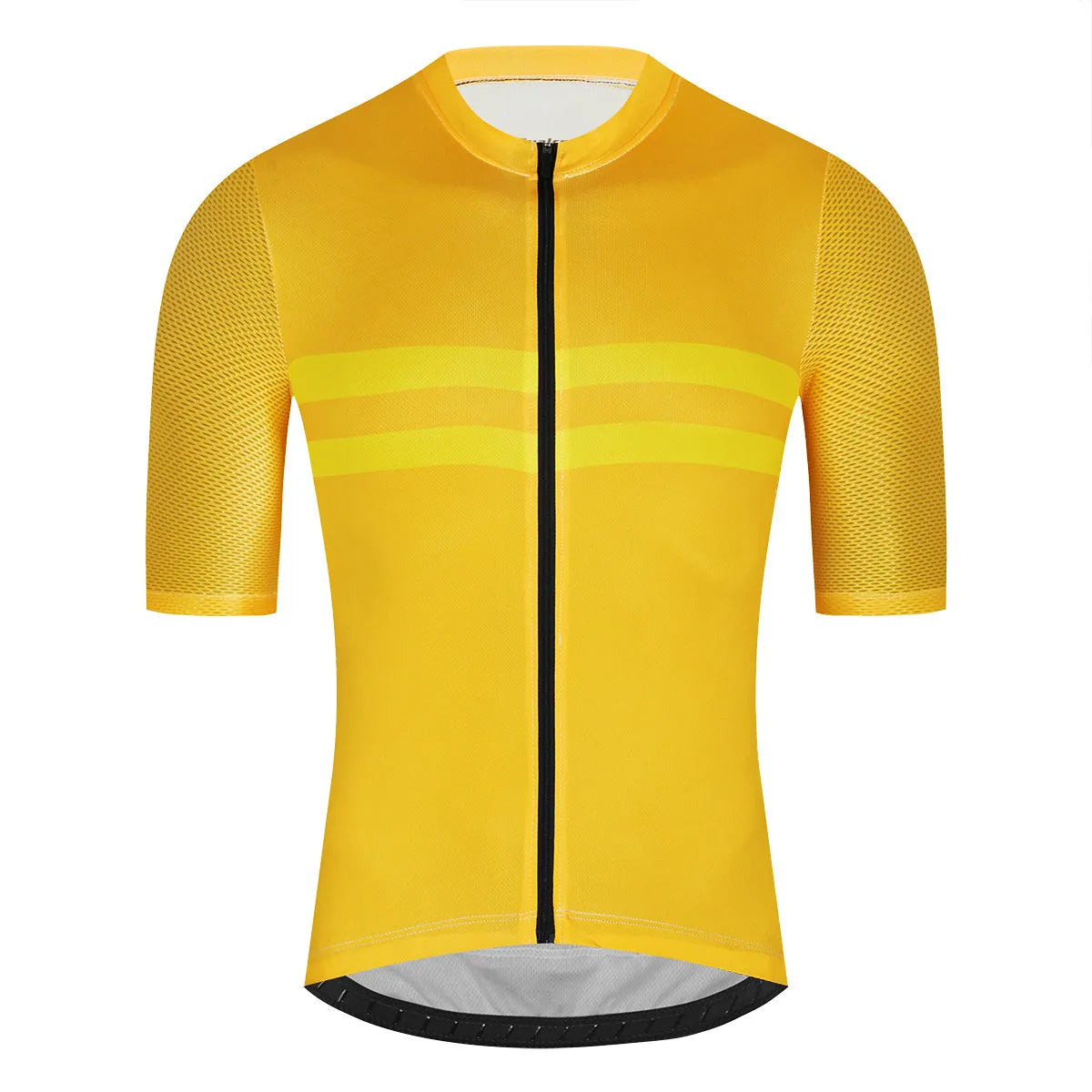 Bicycle riding clothing with mesh panels-Fualrny Cycling Jersey Men Reflective MTB Road Bike Clothes Bicycle Jersey Mesh Breathable Cycling Clothing Summer Bike Jersey