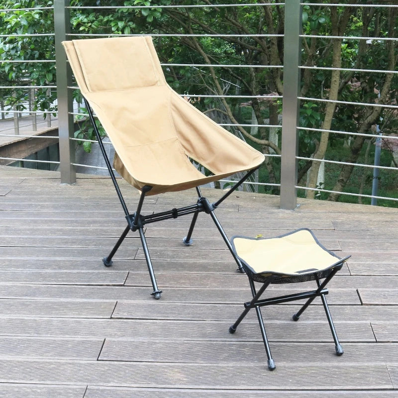 Outdoor Folding Stool, Lightweight Tactical Chair, Fishing and Sketching Small Stool, Portable Leisure Moon Chair, Mazha