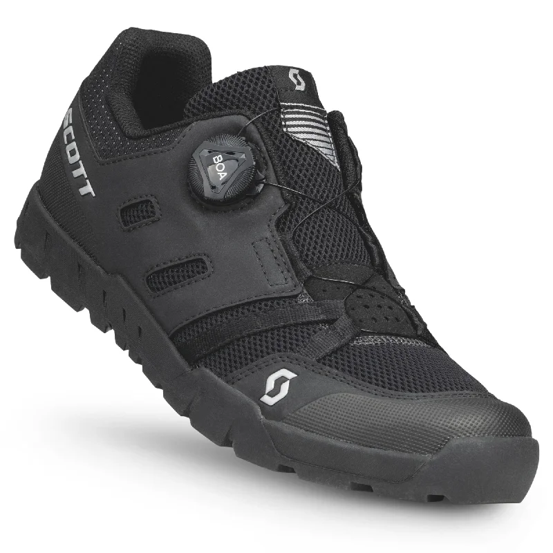 Bicycle riding clothing with anatomic design-Scarpe mtb Scott Sport Crus-r Flat Boa - Nero