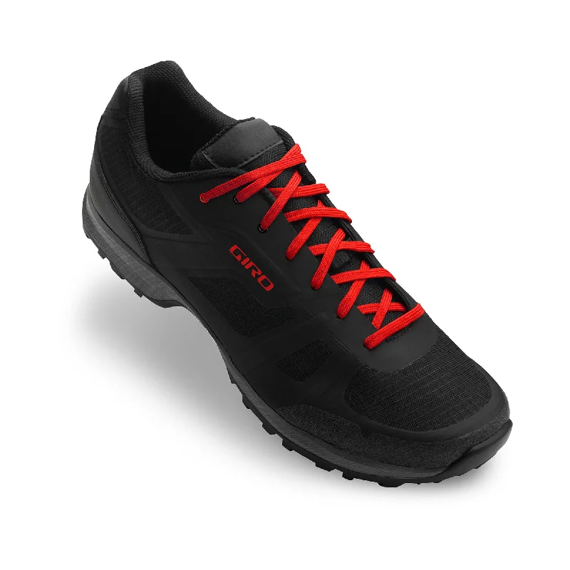 Bicycle riding clothing with sweat monitoring-Giro Gauge MTB Shoe - Black-Bright Red