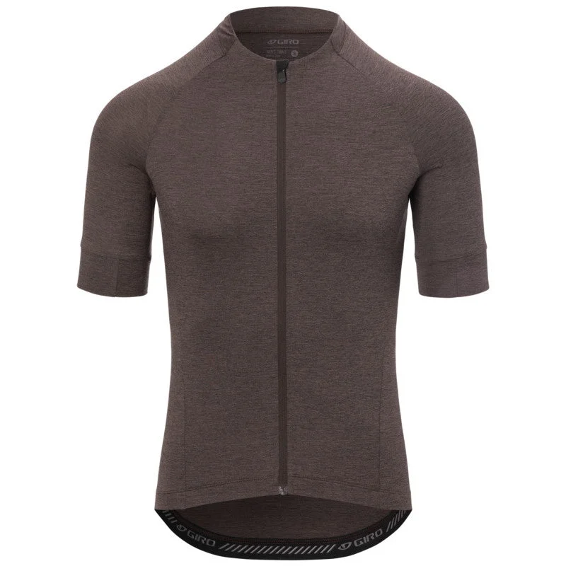 Durable bicycle riding clothing fabric-Giro New Road Short Sleeve Jersey - Java Heather