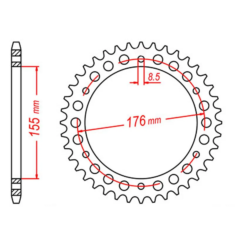 MTX 2011 Steel Rear Sprocket #530 (47T) (11-TR2-47)