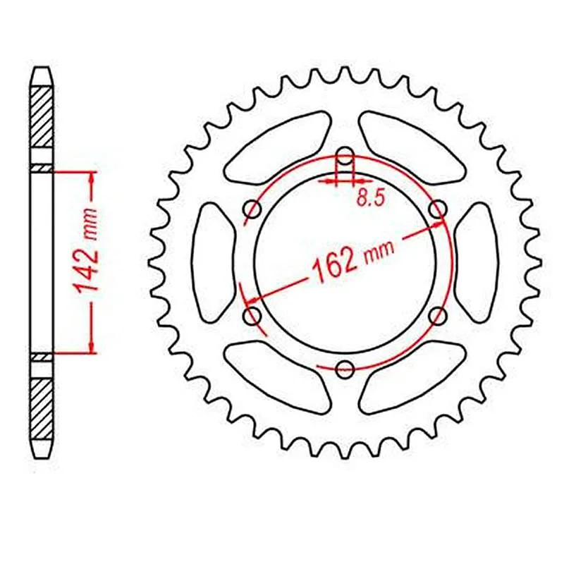 MTX 1785 Steel Rear Sprocket #520 (48T) (11-400-48)