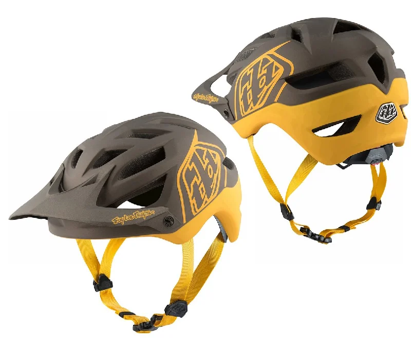 Troy Lee Designs A1 MIPS MTB Helmet - Classic - Gray-Honey