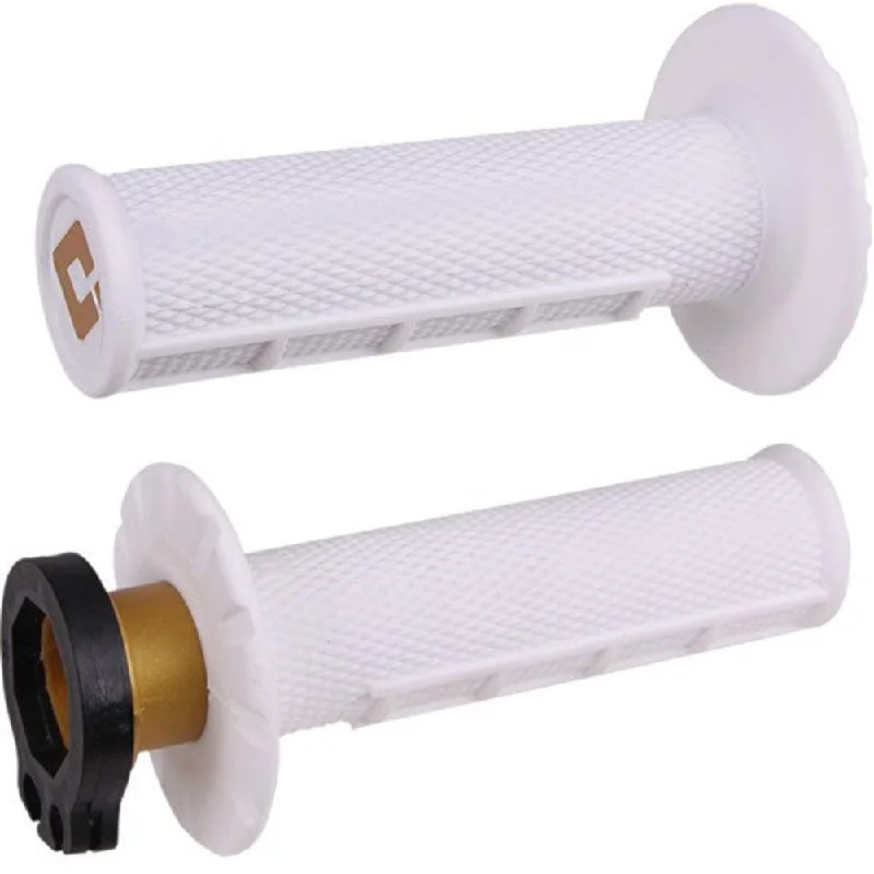 ODI MX HALF WAFFLE LOCK ON GRIP 2st/4st- WHITE