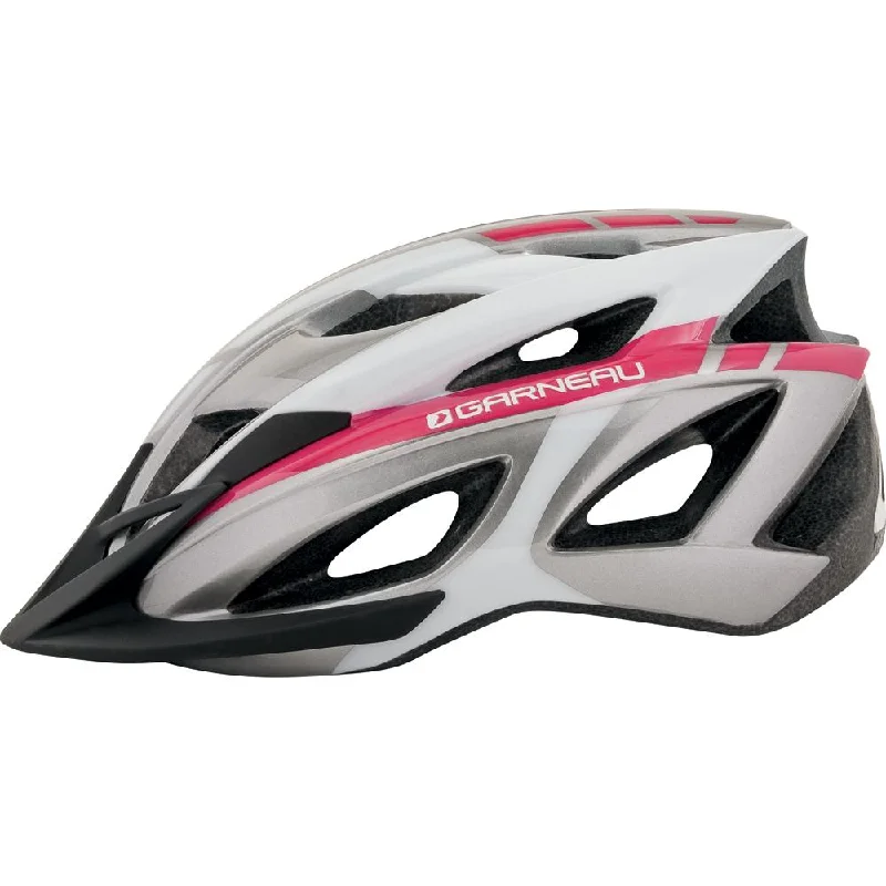 bicycle helmets for cardio cycling-Louis Garneau Le Tour MTB Helmet - Silver-Pink-White