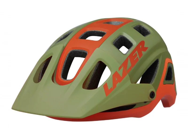 bicycle helmets with enhanced durability-Lazer Impala MIPS MTB Helmet - Matt Khaki Orange - 2020