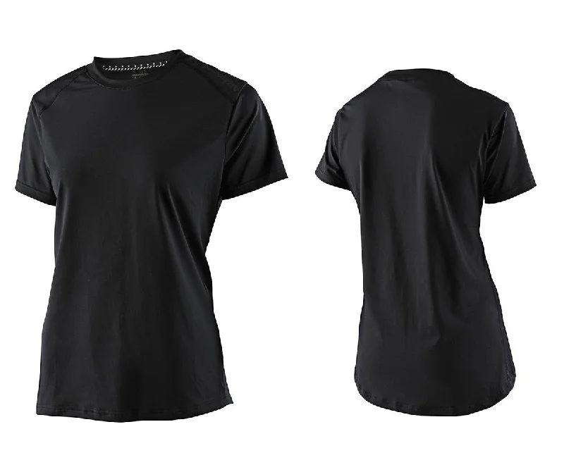 Bicycle riding clothing for all seasons-Troy Lee Designs Lilium Short Sleeve MTB Jersey - Womens - Black - 2022