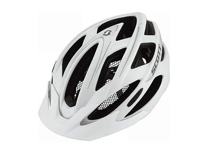 bicycle helmets with neon strips-Scott Watu MTB Helmet - White