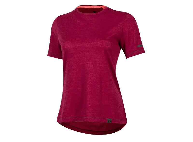 Bicycle riding clothing seamless designs-Pearl Izumi Boulevard Merino Short Sleeve Tee Shirt - Womens - Beet Rediers Blue