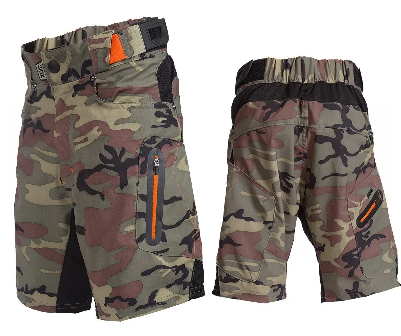 Bicycle riding clothing with spandex-Zoic Boys Ether Jr Short - Youth - Green Camo