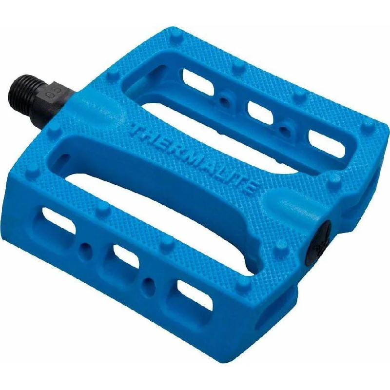 Bicycle seatpost drop lever-Thermalite Pedals - Platform Composite/Plastic 9/16" Bright Blue