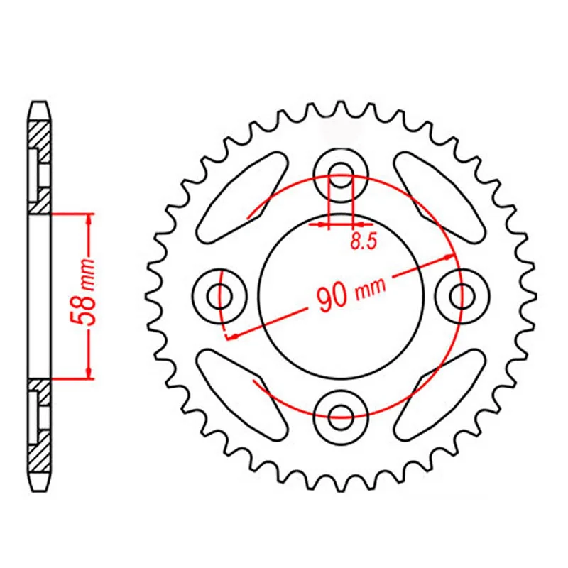 MTX 212 Steel Rear Sprocket #420 (34T) (11-KWW-34)