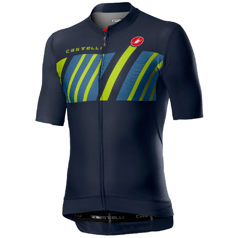 Bicycle riding clothing with terrain adaptability-Maglia Castelli Hors Categorie - Blu