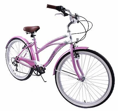 LADIES AMERICAN USA CALIFORNIAN STYLE BEACH CRUISER BIKE 6 SPEED 16” FRAME CYCLE