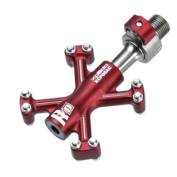 Bike pedal platform set-Xpedo TRVS 5 QRD Flat Pedals - Red