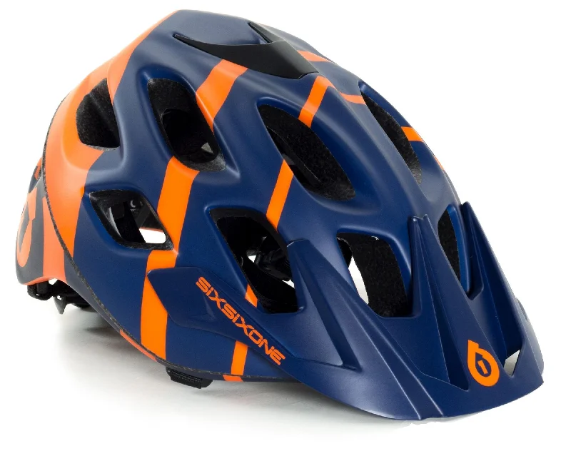 bicycle helmets for BMX racing-661 Recon Stryker MTB Helmet - Navy-Orange