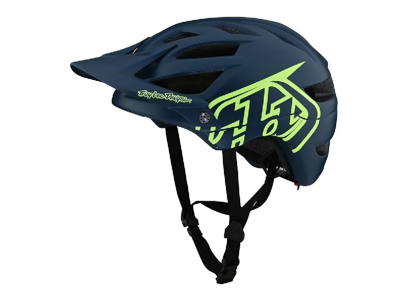 bicycle helmets for kids’ adventures-Troy Lee Designs A1 MTB Helmet - Drone Marine-Green - 2021