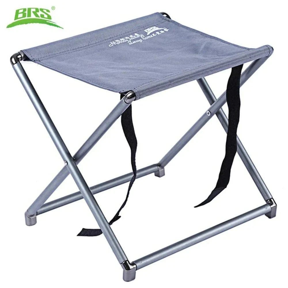 BRS-D21 Lightweight Outdoor Aluminum Alloy Folding Camping Chairs Hiking Picnic Compact Portable Collapsible Fishing Stool